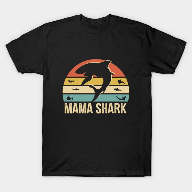 Mom Shark Fish Lover Birthday Mommy T-Shirt by stonefruit